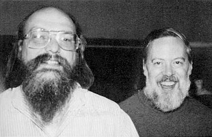 Ken Thompson, left, with Dennis Ritchie in 1973