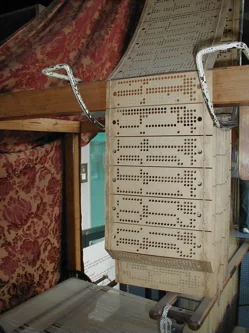 Chain of punched cards used to control a Jacquard loom